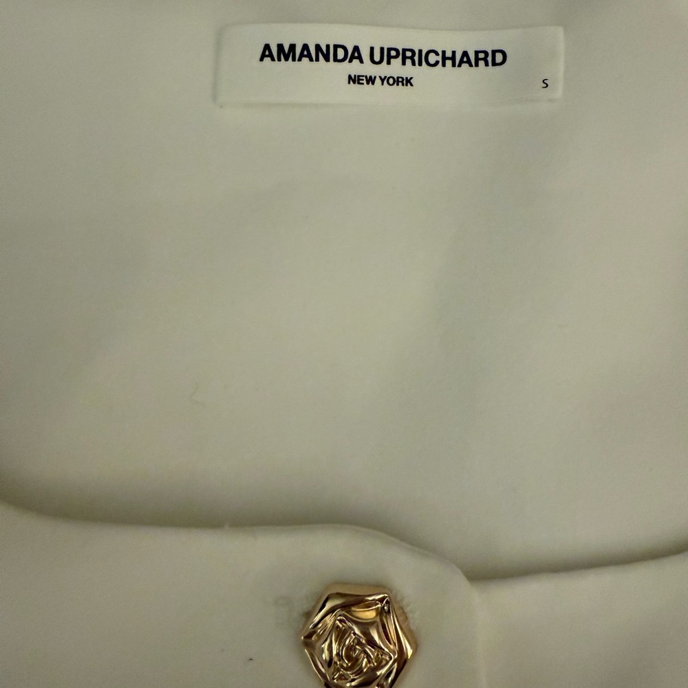 Amanda Uprichard White Blazer with Gold Accent - Picture 2 of 10
